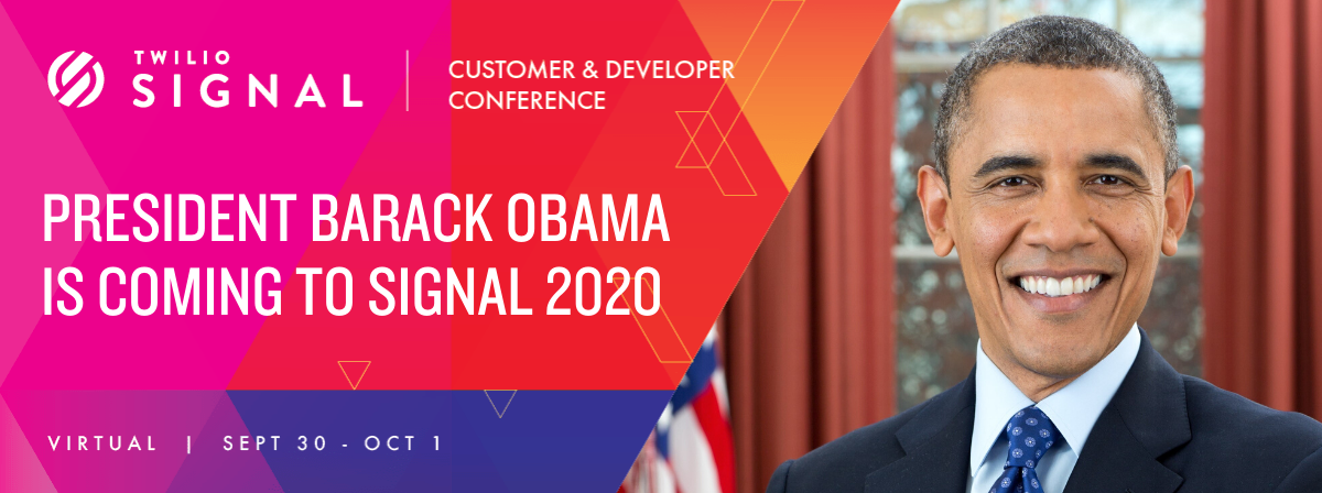 President Barack Obama is coming to signal 2020